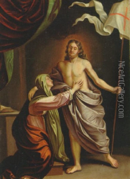 Jesus Og Mary Magdalene Oil Painting - Christian Ludvig Prange