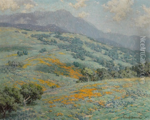Hillside In Spring Oil Painting - Granville S. Redmond