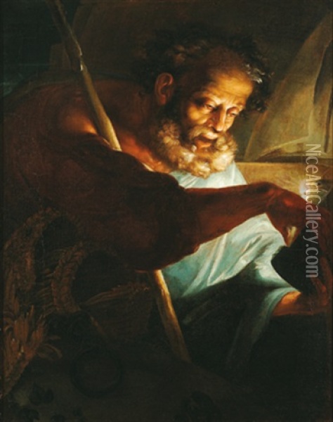 Alter Mann Mit Kerze Oil Painting -  Caravaggio
