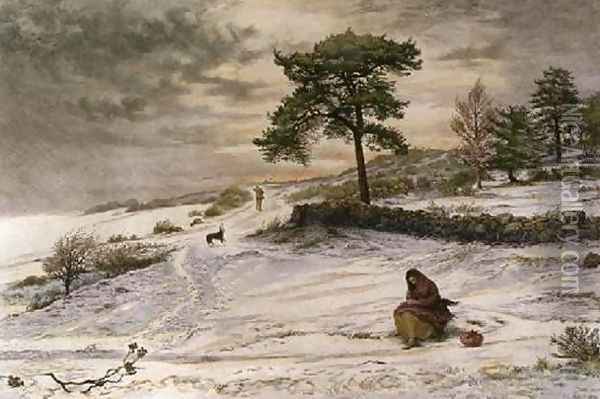 Blow, Blow Thou Winter Wind Oil Painting - Sir John Everett Millais