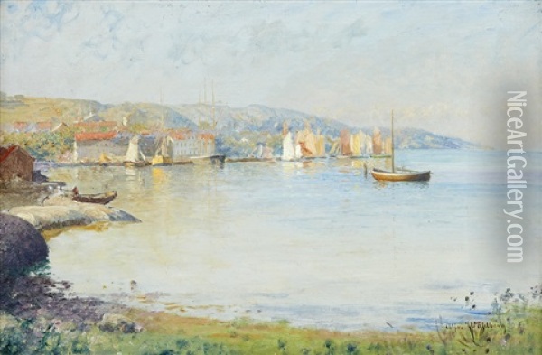 Carlstens Fastning Marstrand Oil Painting - Alfred Wahlberg