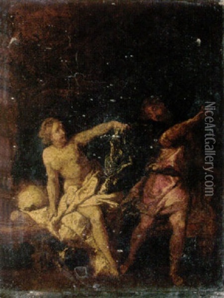 Joseph And Potiphar's Wife Oil Painting - Charles de La Fosse
