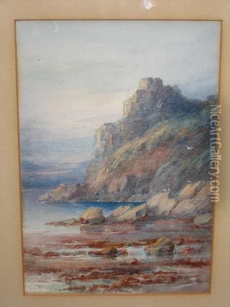 A View Of Cliffs Oil Painting - Jessie M Hilson