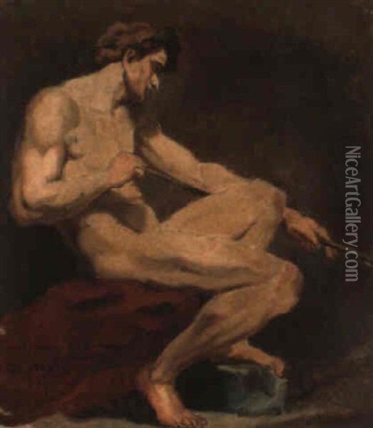 Le Modele De L'academie Oil Painting - James Ensor