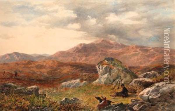 Shooting On The Moors Oil Painting - Hesketh Davis Bell