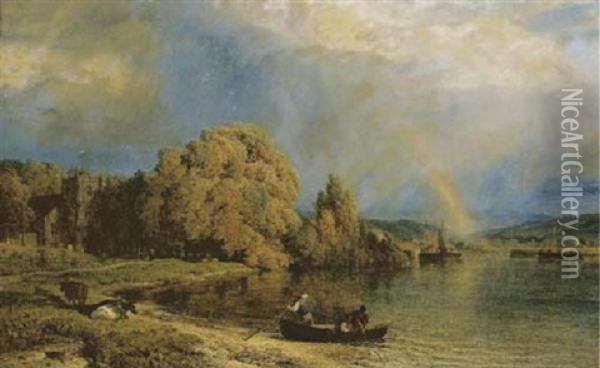 Rain Clearing Off, Thorpe Green Oil Painting - Henry Dawson