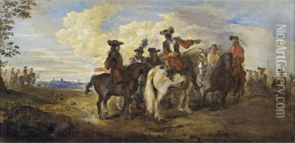 Choc De Cavalerie Oil Painting - Joseph Parrocel
