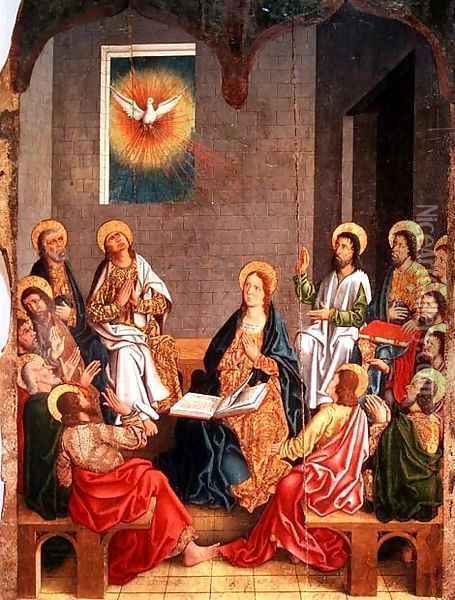 The Pentecost Oil Painting - Fernando Gallego