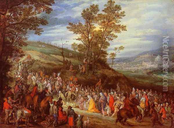 The Way of the Cross Oil Painting - Jan The Elder Brueghel