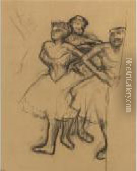 Trois Danseuses Oil Painting - Edgar Degas