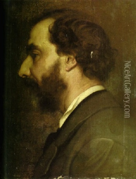 Portrait Of Professor Giovanni Costa Oil Painting - Lord Frederic Leighton