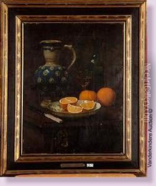 Nature Morte Aux Oranges Oil Painting - Josephus (jos) Nauwens