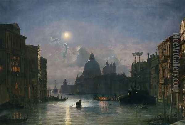 Santa Maria Della Salute, Venice Oil Painting - Friedrich Nerly the Younger