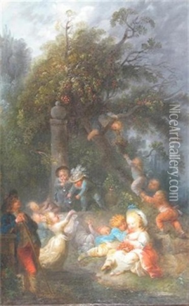 The Cherry Tree Oil Painting - Francois Eisem