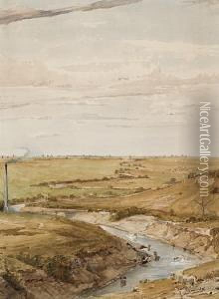 The Deviation Or Cutting, Fyansford, Geelong (barwon River) Oil Painting - Abraham Louis Buvelot