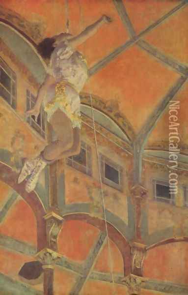 La La at the Cirque Fernando 1879 Oil Painting - Edgar Degas