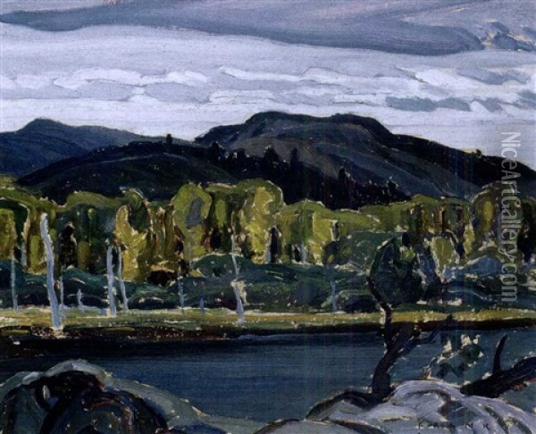 Bay Across From Cabin Oil Painting - Franklin Carmichael