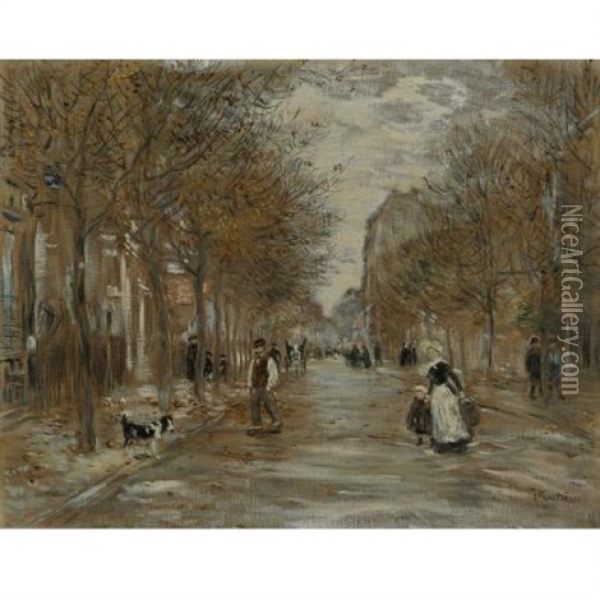Boulevard A Asnieres Oil Painting - Jean Francois Raffaelli