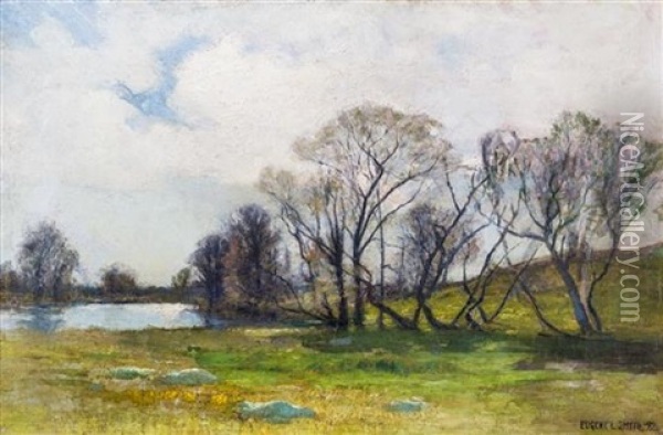 Landscape With Trees, '92 Oil Painting - Eugene Leslie Smythe