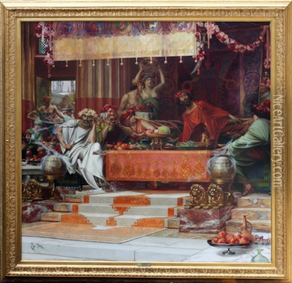 Sword Of Damocles Oil Painting - Herbert Gandy