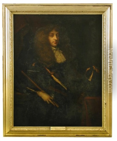Portrait Said To Be Hildebrand, 5th And Last Baron Alington (1641-1722/3) Oil Painting - Pieter Nason