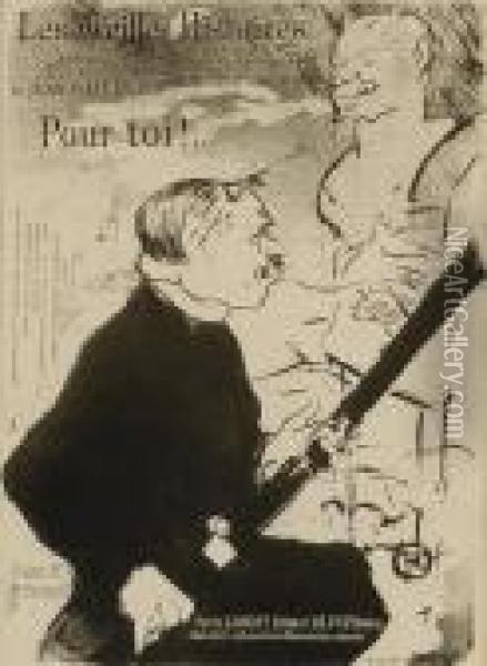 Pour Toi!..., From Les Vieilles Histoires Oil Painting - Henri De Toulouse-Lautrec
