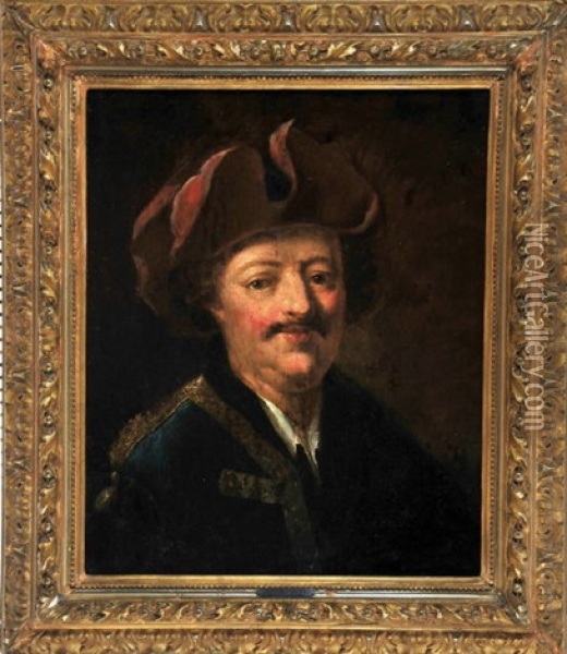 Portrait Eines Orientalischen Mannes Mit Turban Oil Painting - Johann (Jan) Kupetzki
