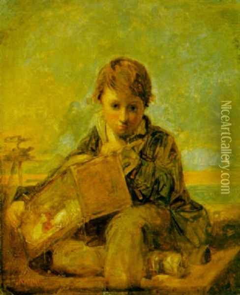 A Boy Oil Painting - William James Mueller