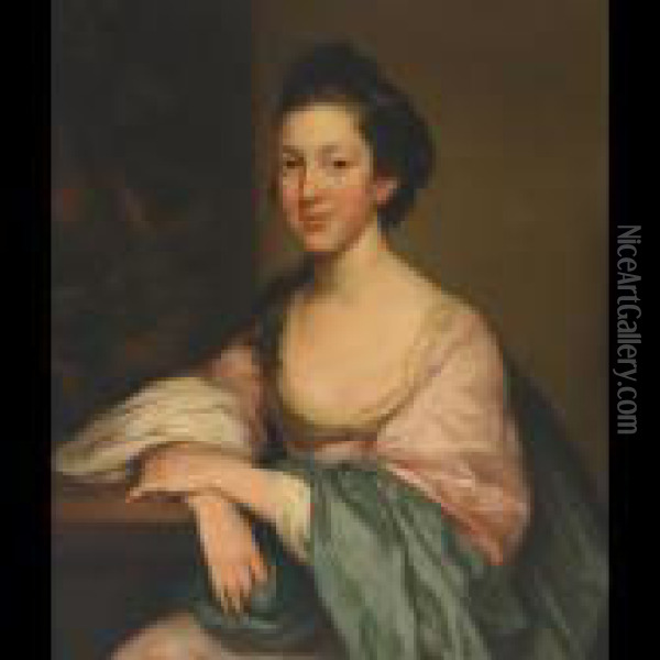 Portrait Of Mrs. Elliott Oil Painting - John Russell