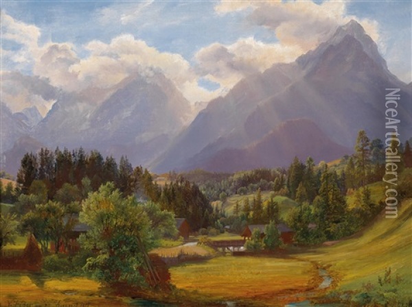 Vorderstoder Oil Painting - Anton Schiffer