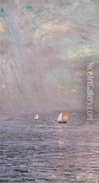At Sea Oil Painting - Nikolai Nikanorovich Dubovskoy