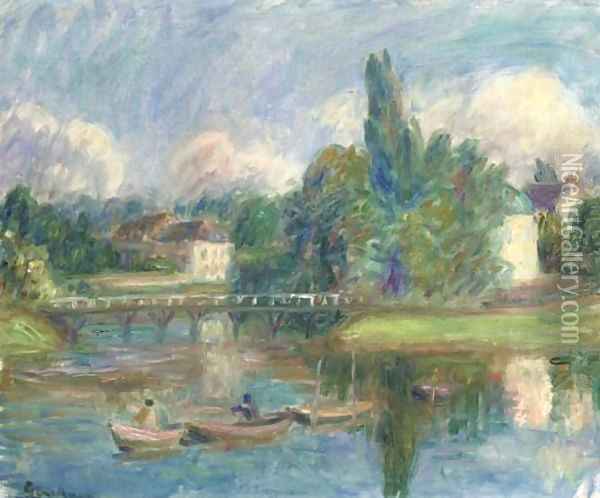French Landscape Oil Painting - William Glackens