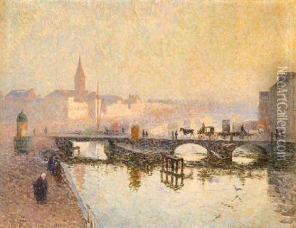 Le Pont Saint-georges, Ghent Oil Painting - Emile Claus