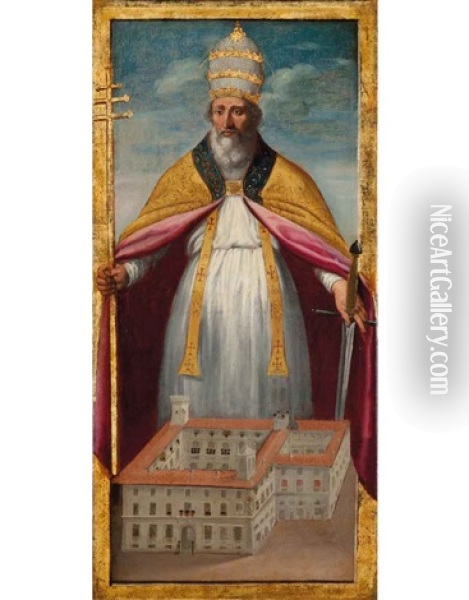 Sant'aniceto Protettore Di Palazzo Oil Painting - Cristoforo Roncalli