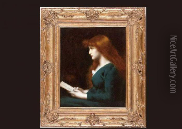 Woman Oil Painting - Jean-Jacques Henner