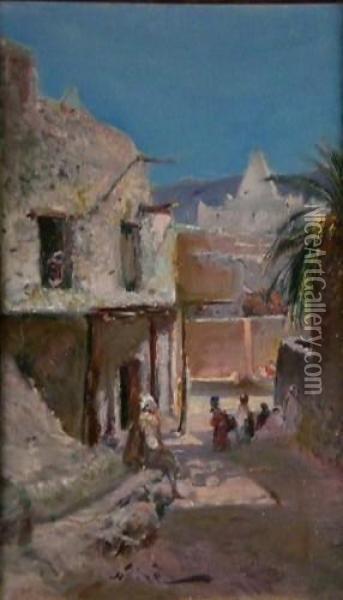 Village Oil Painting - Maxime Noire