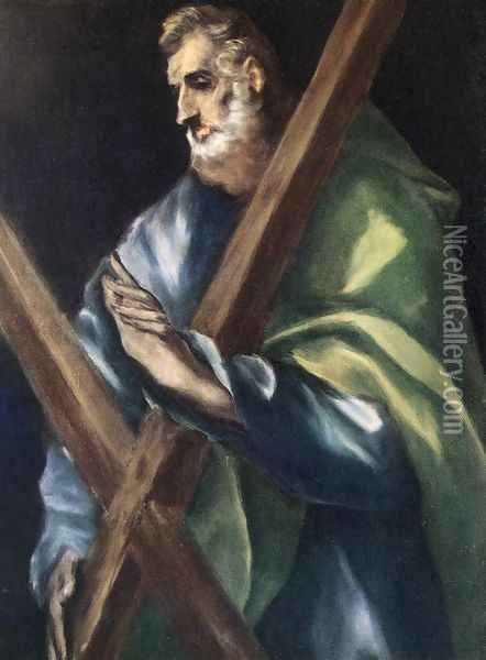 Apostle St Andrew 1610-14 Oil Painting - El Greco (Domenikos Theotokopoulos)