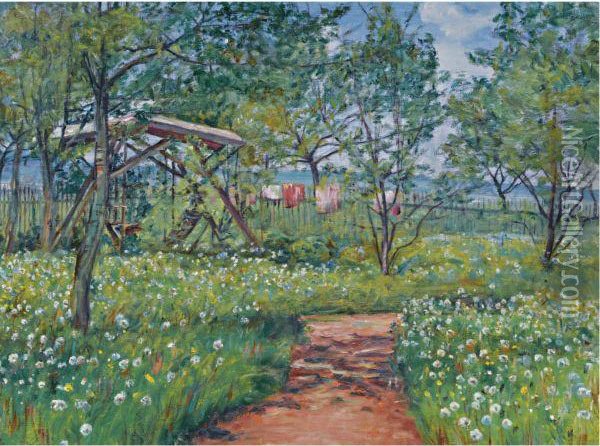 Garden In Libun Oil Painting - Frantisek Kavan