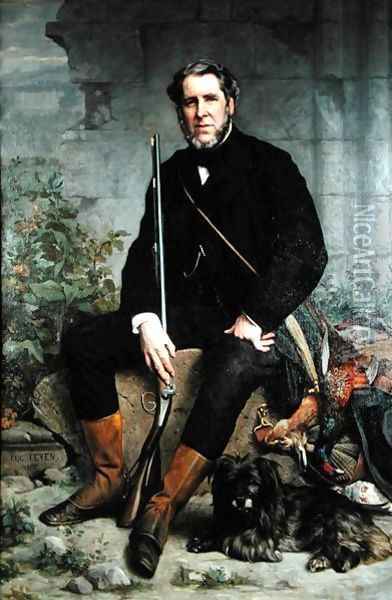 Portrait of John Bowes Oil Painting - Jacques-Eugene Feyen