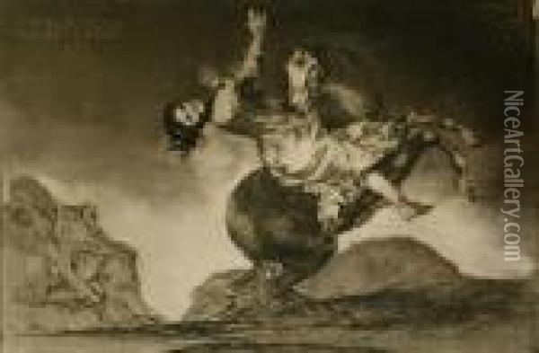 La Mujer Y El Potro Oil Painting - Francisco De Goya y Lucientes