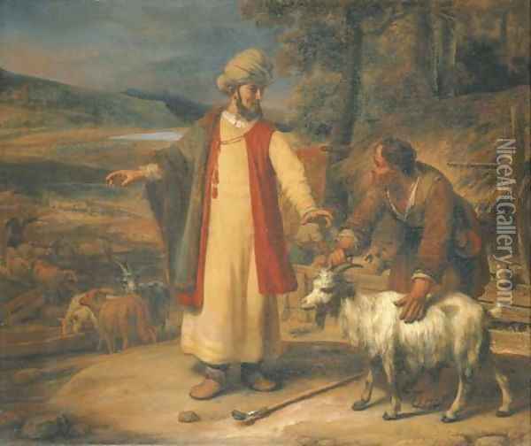 Judah and Hira the Adullamite Oil Painting - Gerbrand Van Den Eeckhout