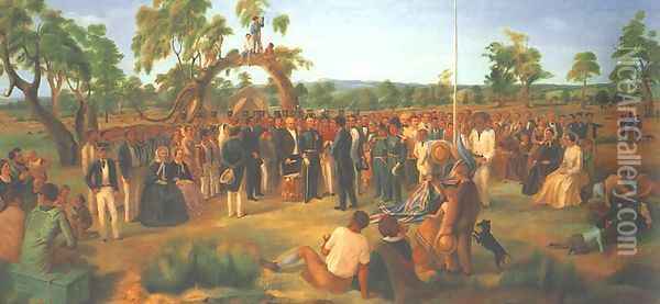 Proclamation of South Australia 1836 Oil Painting - Charles Hill