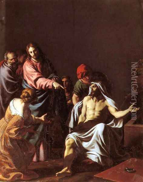 The Raising of Lazarus Oil Painting - Alessandro Turchi (Orbetto)