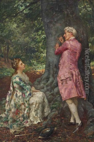 Etched With Love Oil Painting - William A. Breakspeare