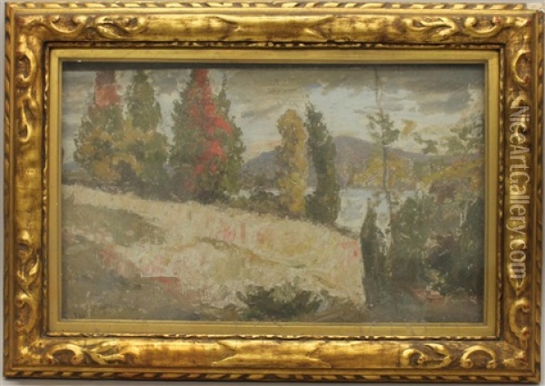 Landscapes (pair) Oil Painting - Robert B. Brandegee