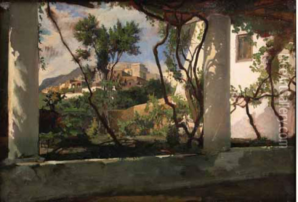 Paysage Toscan Oil Painting - Felix Joseph Barrias