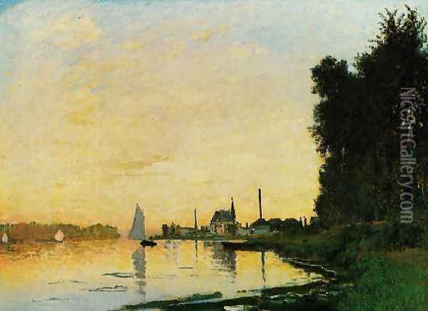 Argenteuil Late Afternoon Oil Painting - Claude Oscar Monet