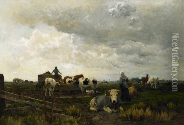 Spring Day In The Fields Oil Painting - Hermann Baisch