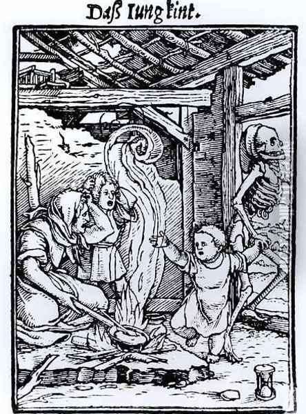 Death Taking a Child Oil Painting - Hans Holbein the Younger