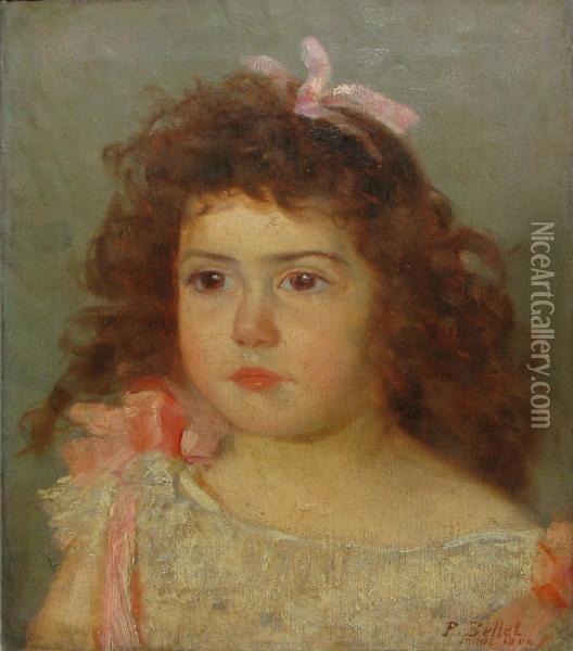 Portret De Fetita Oil Painting - Pierre Bellet